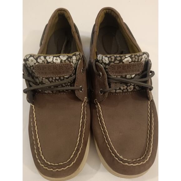 Sperry Top-Sider Women’s Boat Shoes Size 9.5 – Leopard Print Accent - Picture 1 of 4